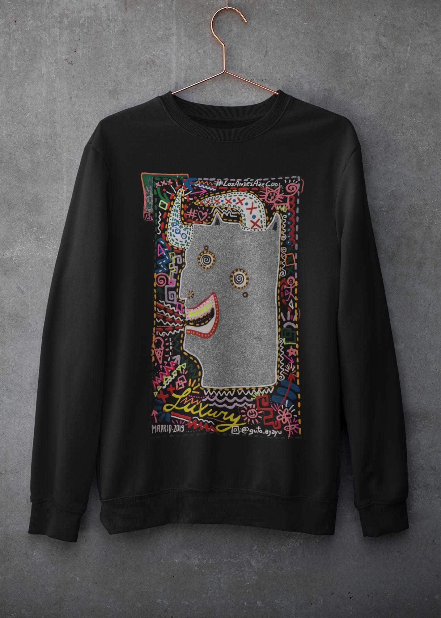ST!NK artist Guto Ajayu, Luxury Bull Unisex Premium Organic